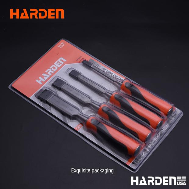 4Pcs Orange black handle wood chisel set