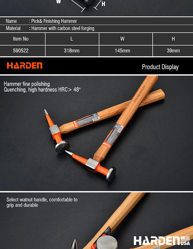318X145X39mm Pick & Finishing Hammer