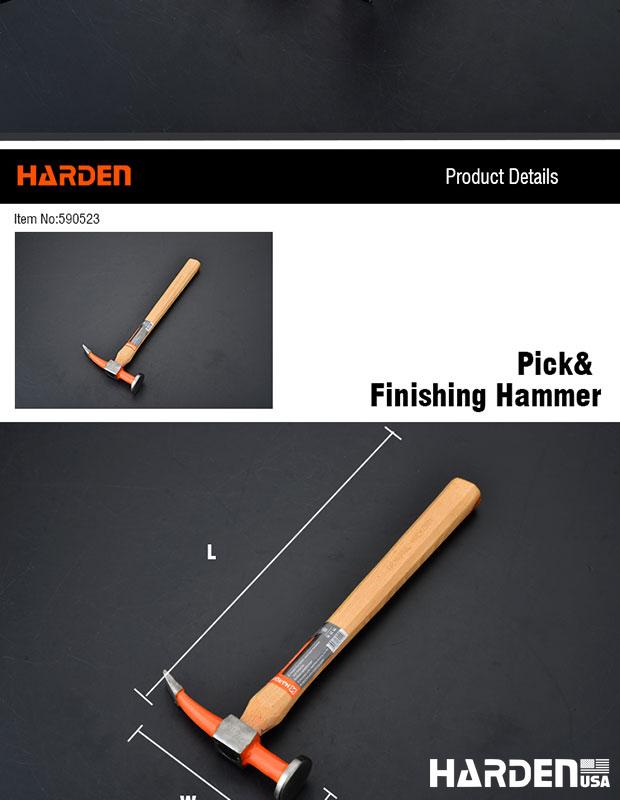 318X140X39mm Curved Pein & Finishing Hammer