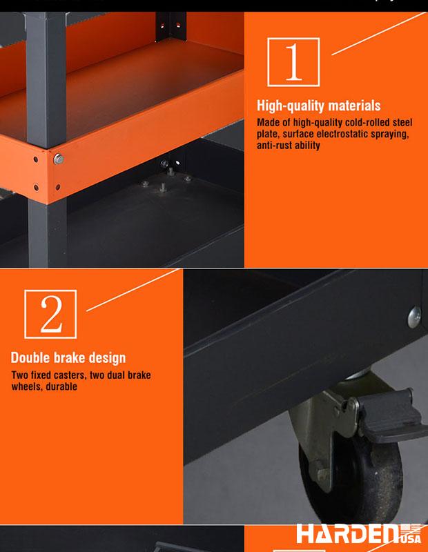 735x380x654mm 3 Drawer Trolly