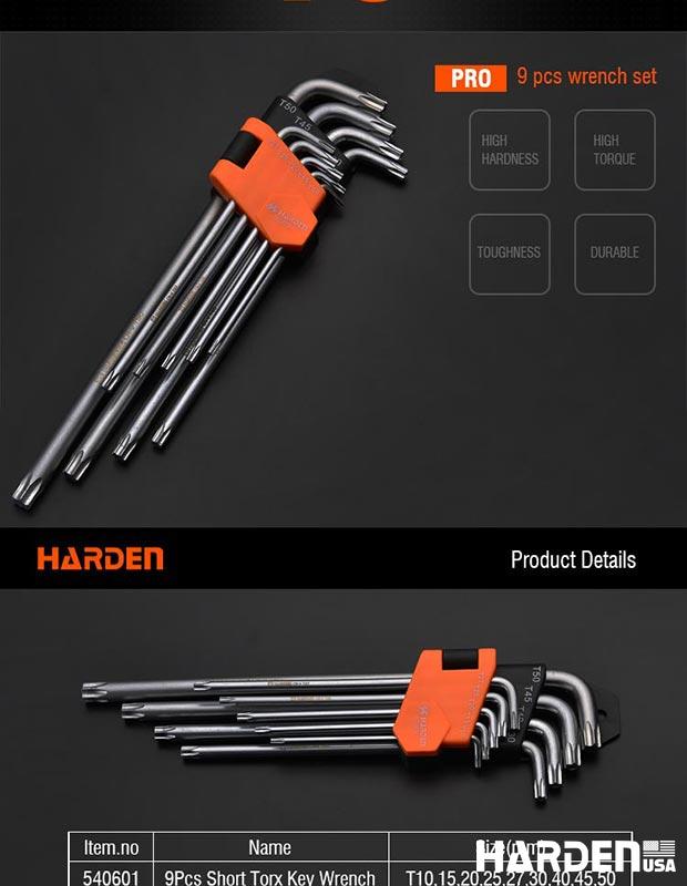 9Pcs Long Ball Key Wrench