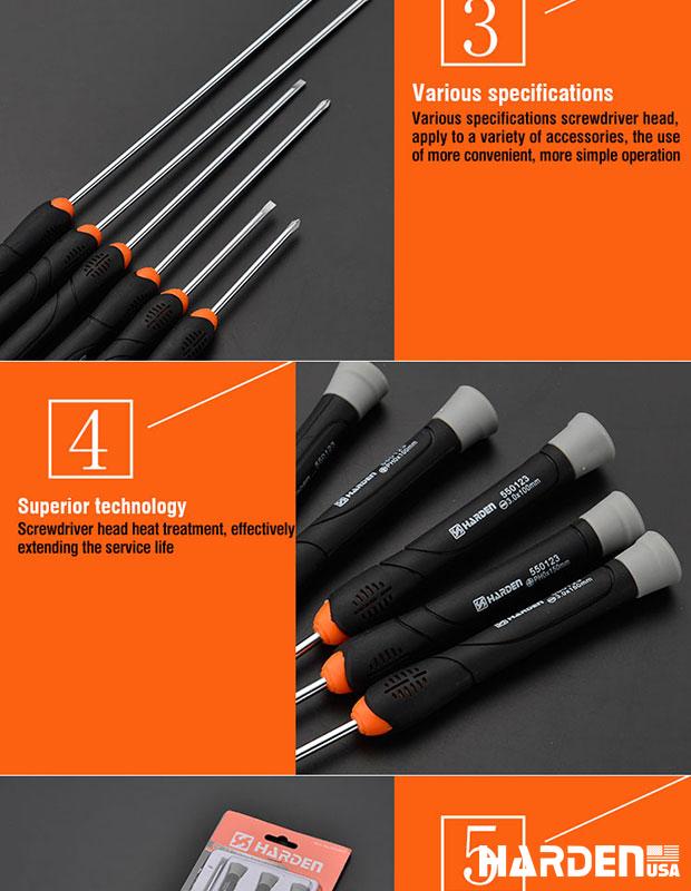Professional 6PCS Plastic Handle Precision Screwdriver Set