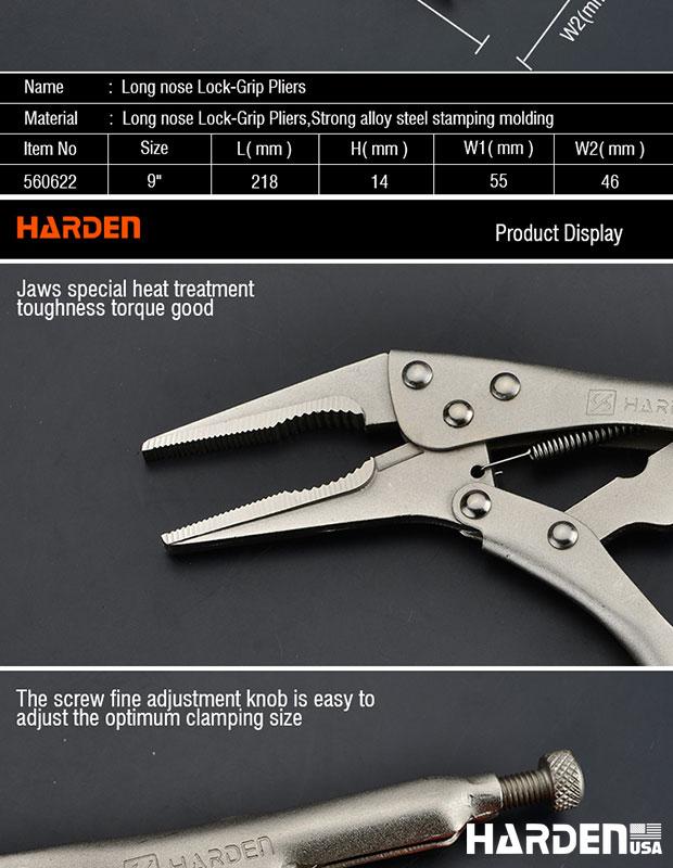 9" Long Nose Lock Grip Plier