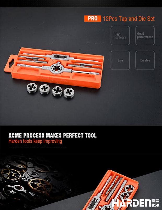 12Pcs Tap and Die Set