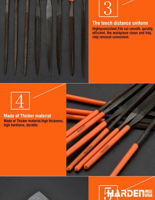 4X160mm 10Pcs Needle File Set