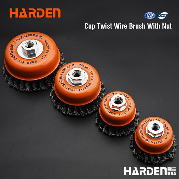 Cup Twist Wire Brush With Nut