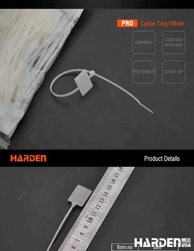 Professional White Cable Tie With Lable