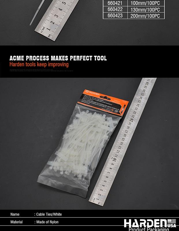 Professional White Cable Tie With Lable