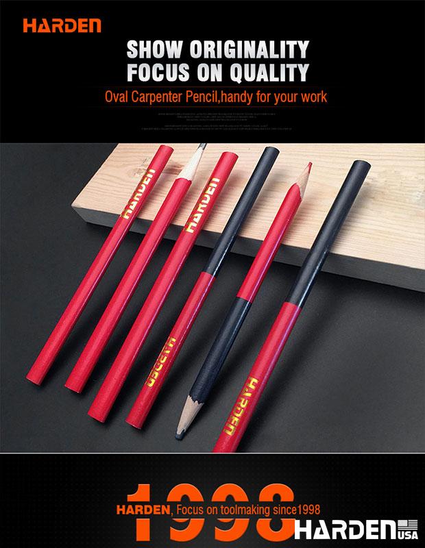 12Pcs Oval Carpentry Pencil