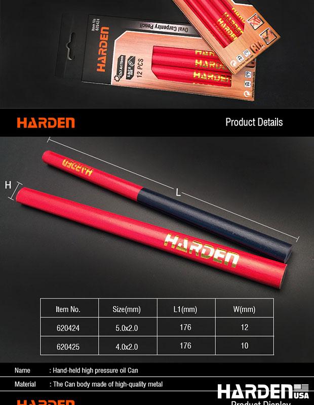 12Pcs Oval Carpentry Pencil