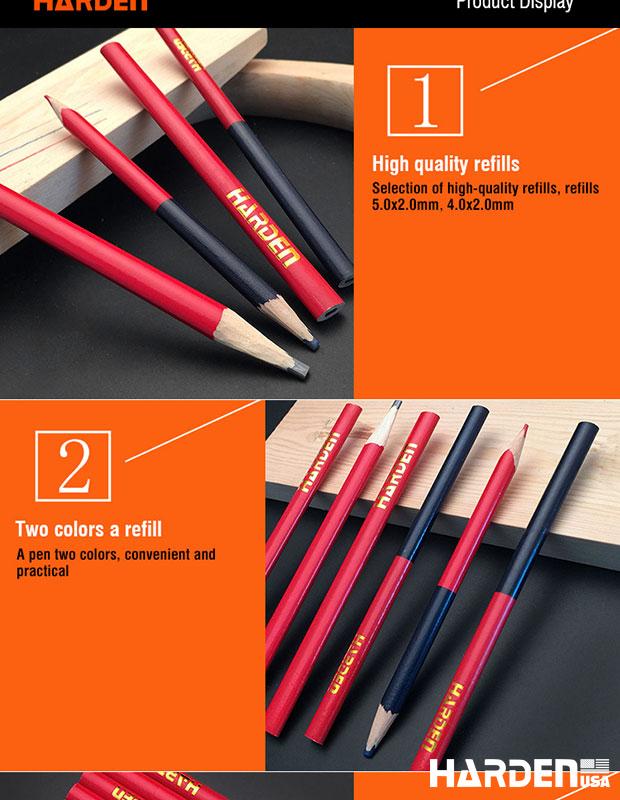 12Pcs Oval Carpentry Pencil