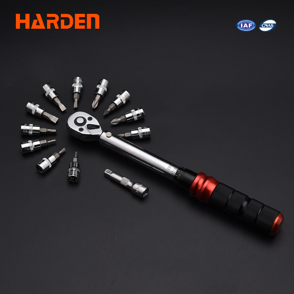 5-25N.m 13Pcs 1/4" Torque Wrench Set