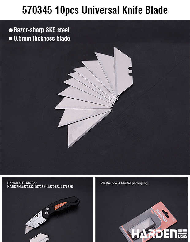 10Pcs 25x125mm Knife Blades