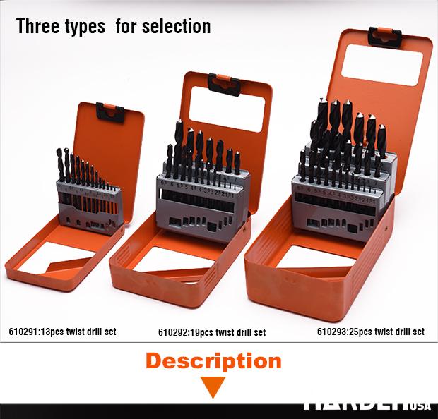 19Pcs Twist Drill Set