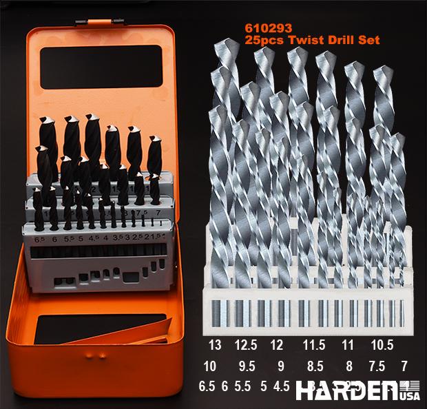 19Pcs Twist Drill Set