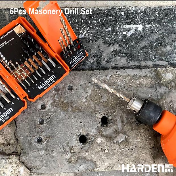 5Pcs Masonery Drill Set