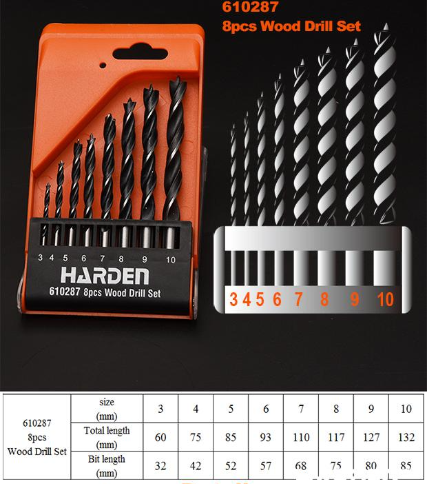 8Pcs Wood Drill Set