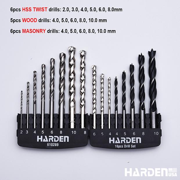 16Pcs Drill Set