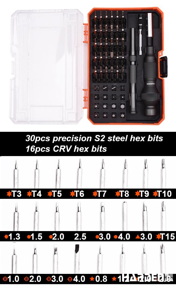 50Pcs CR-V Screwdriver Bits Set