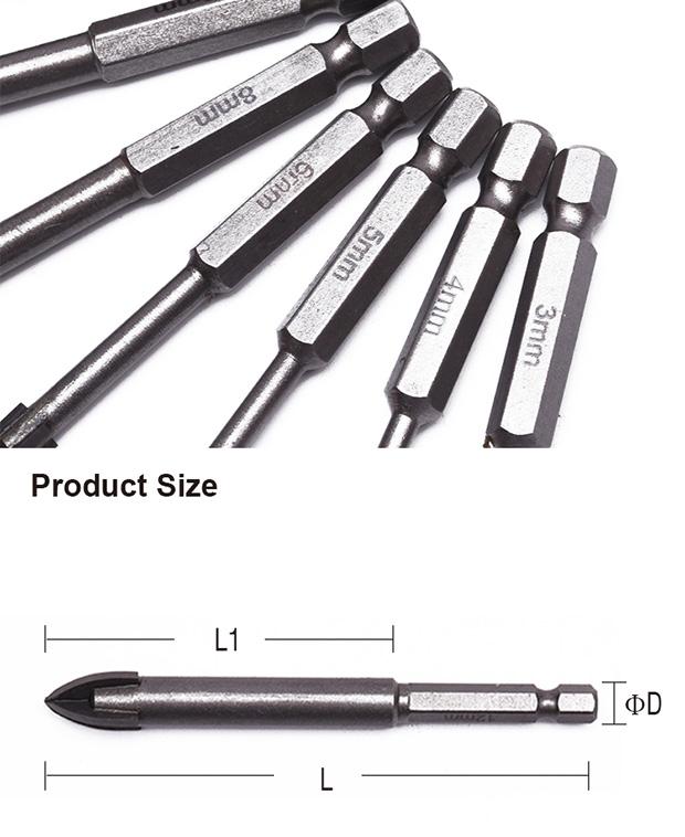 Tile and Glass Drill Bit 3mm - 12mm