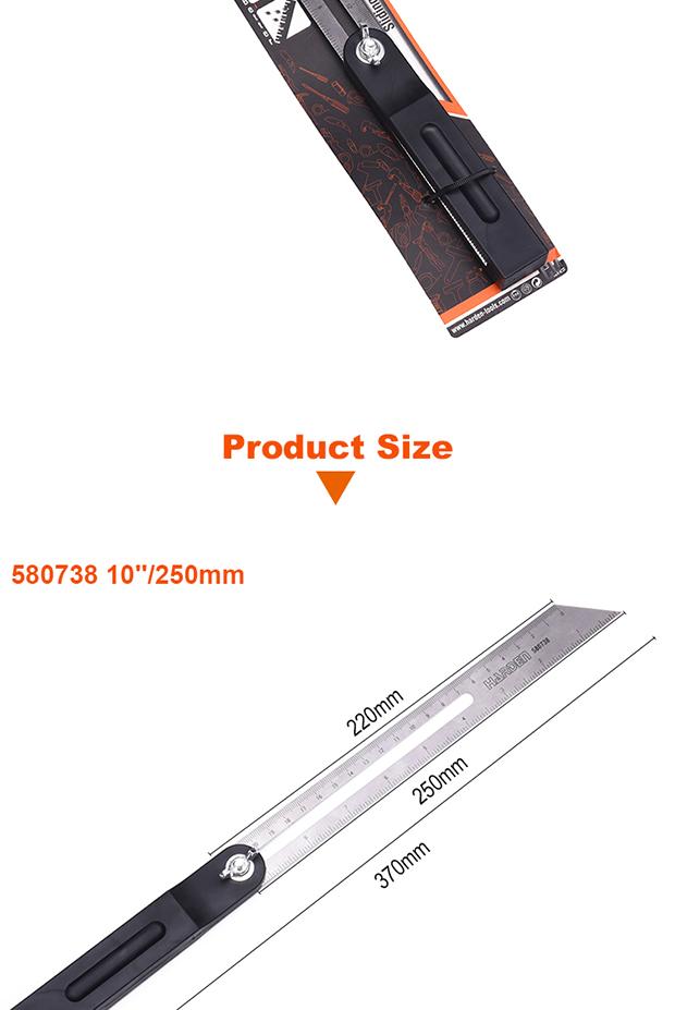 10"/250mm Sliding Bevel Ruler