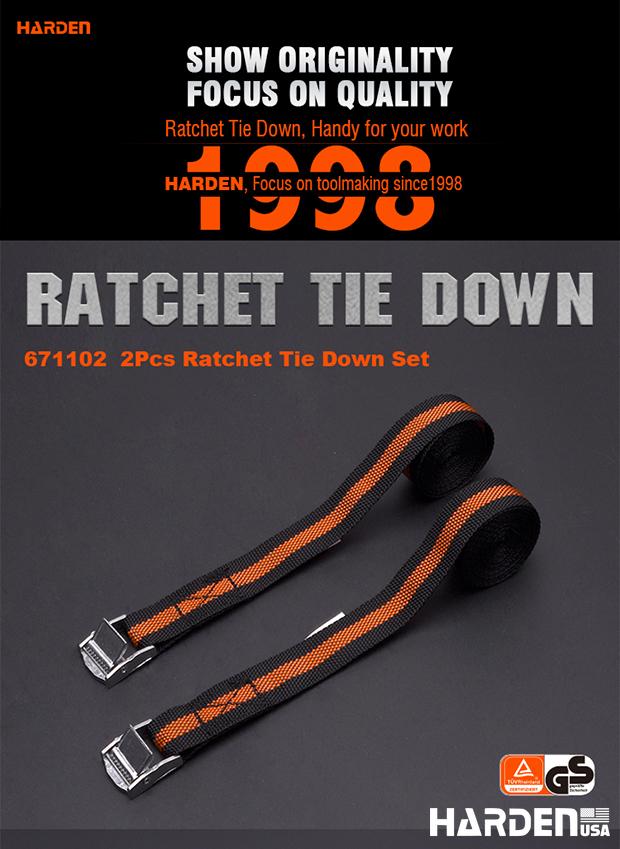2Pcs Ratchet Tie Down Set