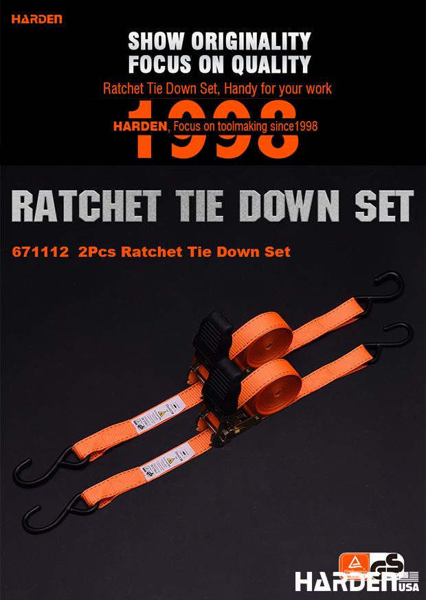 2Pcs / 4 Pcs Ratchet Tie Down Set