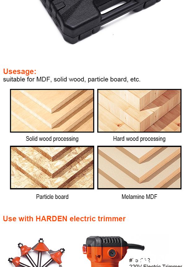 12Pcs Carbide Router Bits Set