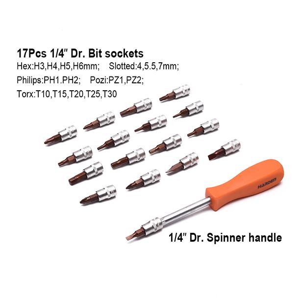 94 Pcs 1/2" & 1/4" Dr. Socket set