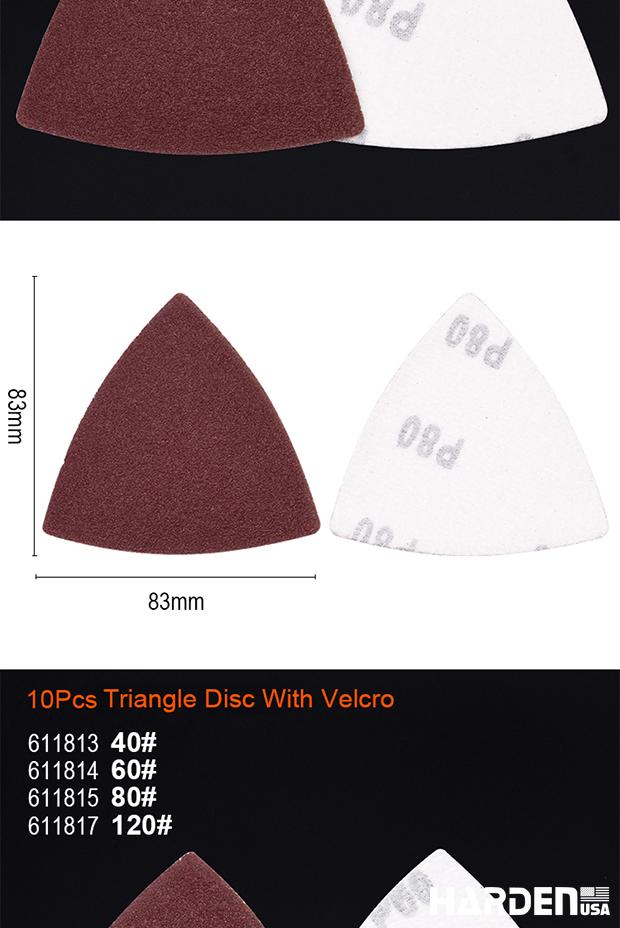 10Pcs Triangle Disc With Velcro