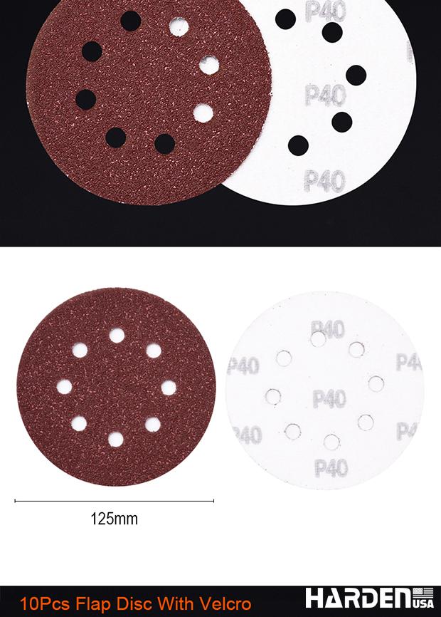 10 Pcs Flap Disc With Velcro