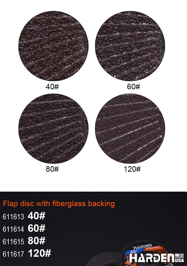 Curved Flap Disc With Fiberglass Backing