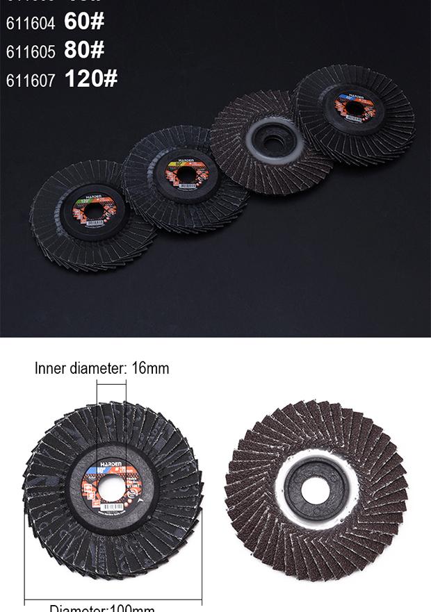 Curved Flap Disc With Fiberglass Backing