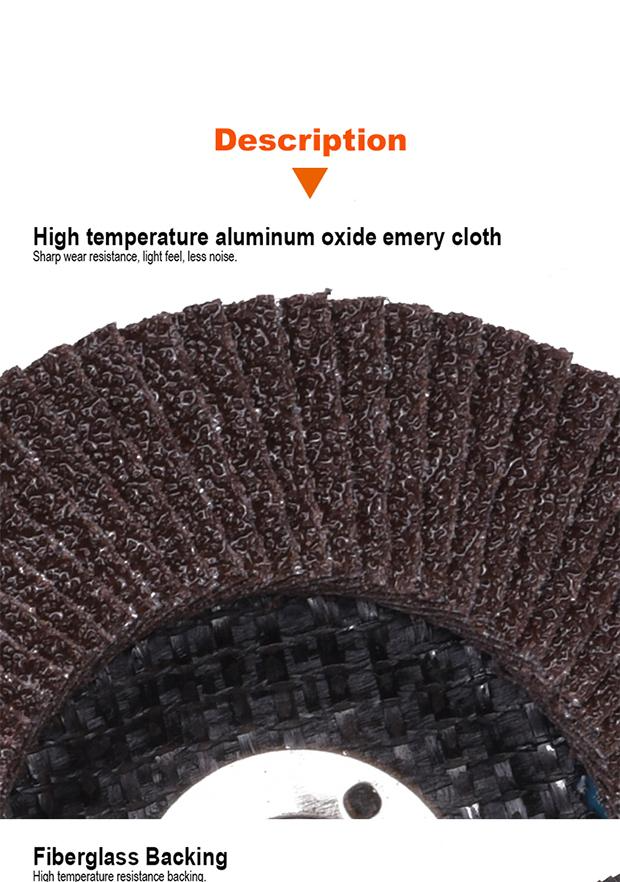 Curved Flap Disc With Fiberglass Backing