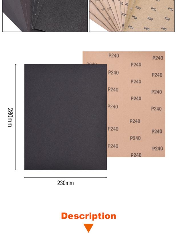 10Pcs 230X280mm Abrasive Sanding Paper