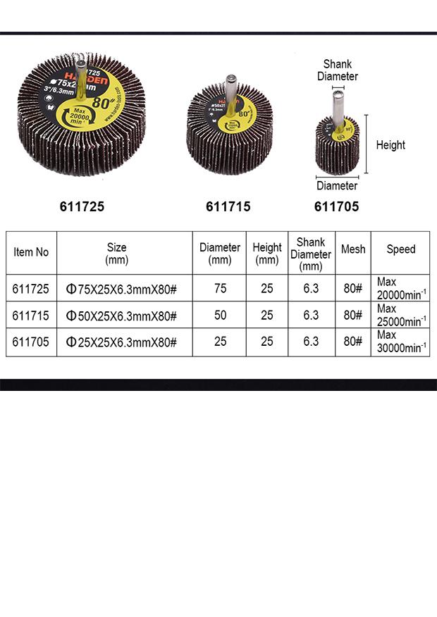 80 Mesh Flap wheel with shaft