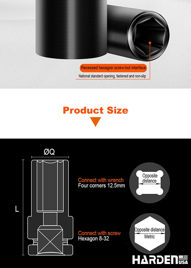 8mm-32mm 1/2" Impact Socket
