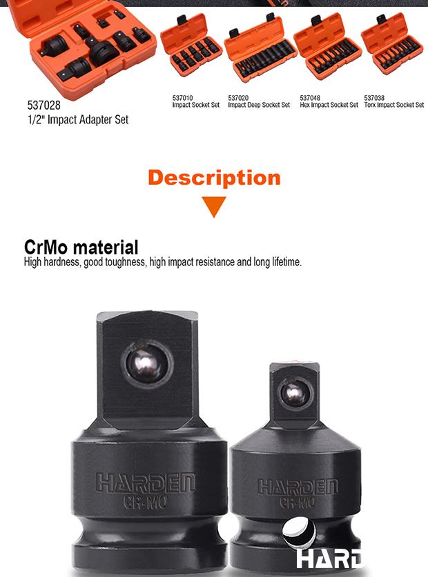 8Pcs 1/2" Impact Adaptor Set