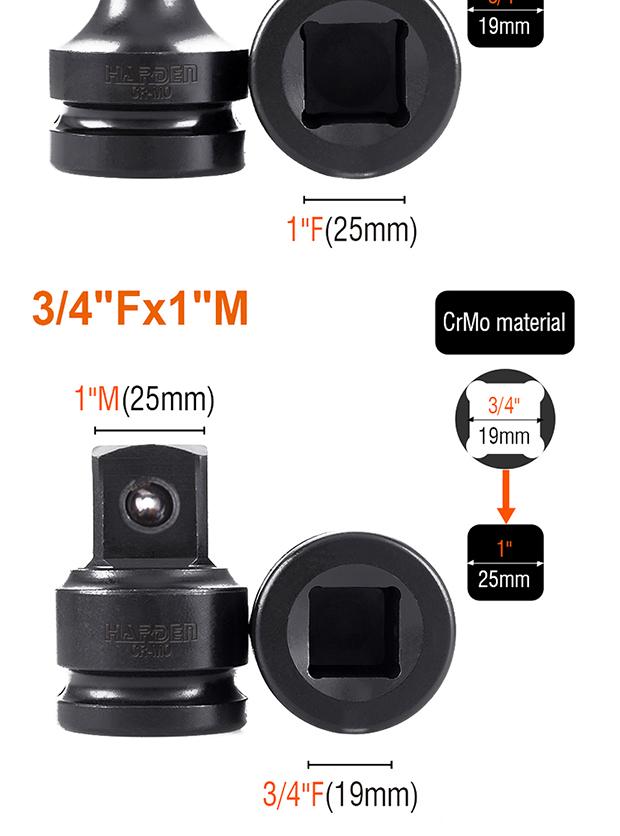 8Pcs 1/2" Impact Adaptor Set