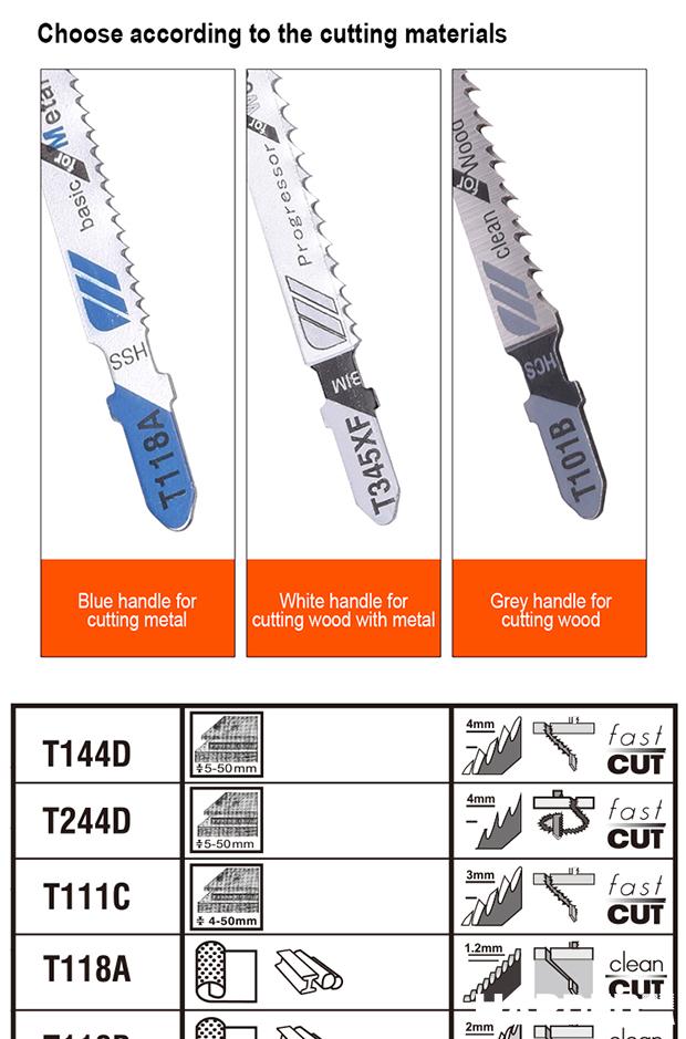 5Pcs Jig Saw Blade Set