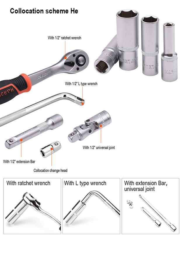 8-32mm 1/2" Hexagon Deep Socket