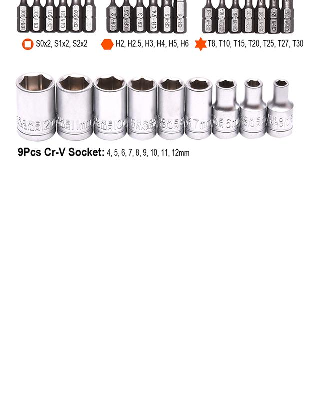 38Pcs Ratchet Screwdriver & Bits Set