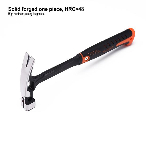 450g/16oz One Piece Forged Straight Claw Hammer