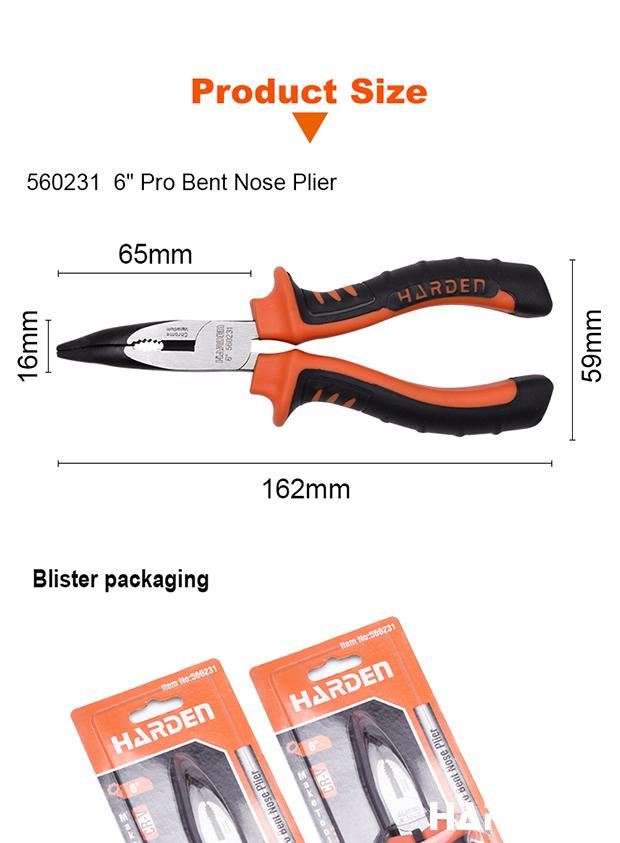 6" Pro Bent Nose Plier