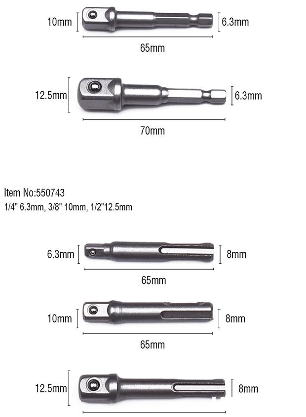 3Pcs Hex Adaptor