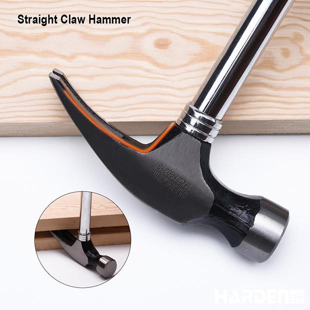 450g/16oz Straight Claw Hammer with Tubular Handle