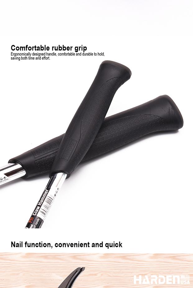 450g/16oz Straight Claw Hammer with Tubular Handle