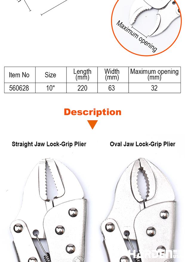 10" Oval Jaw Lock-Grip Plier