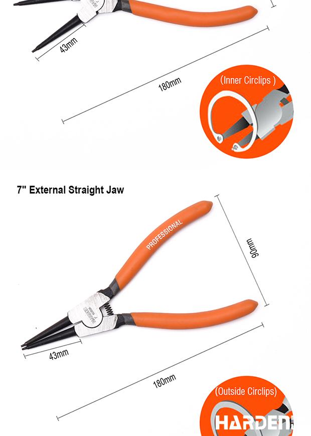 4Pcs 7" Circlip Pliers Set