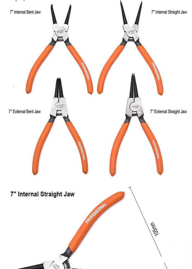 4Pcs 7" Circlip Pliers Set
